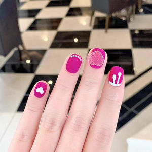 <span class=keywords><strong>Uñas</strong></span> Postizas Acrílicas Hechas a Mano con Diseño de Oso Fresa 3D, Paquete de 10 Unidades, Venta al Por Mayor, <span class=keywords><strong>para</strong></span> <span class=keywords><strong>Niñas</strong></span> - Product Image 4