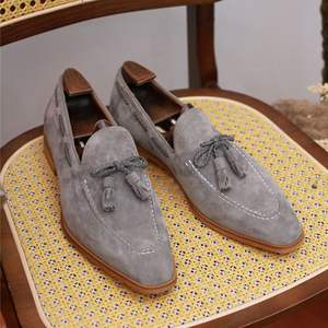 Zapatos casuales de gamuza antideslizantes para hombre, zapatos transpirables con alza, mocasines cómodos - Product Image 1