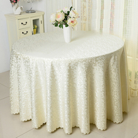 En gros De Mode noir rouge blanc Rond rectangle Exquis Hôtel Jacquard Nappe pour le mariage partie