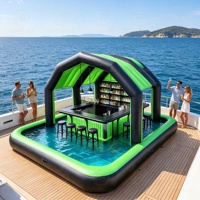 Bar flottant gonflable commercial en gros pour piscine, avec toit, en PVC étanche, pour fêtes en extérieur et événements, modèle GOLDEN ART Y-169