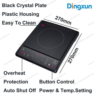 Placa <span class=keywords><strong>de</strong></span> <span class=keywords><strong>Inducción</strong></span> Eléctrica <span class=keywords><strong>de</strong></span> 2000W para Encimera, Certificación ETL, Control por Botones, Uso Comercial y Doméstico, OEM - Product Image 2