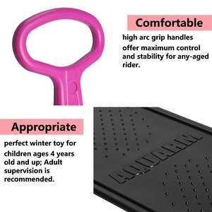 קטנוע סקי מפלסטיק לילדים מגלשות שלג עמידות מתקפלות קטנוע שלג קיק-קטנוע לילדים - Product Image 5