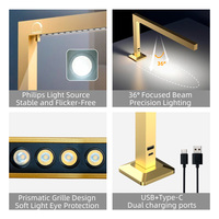 Lampe de bureau professionnelle pour nail art, LED haute fidélité (CRI), contrôle de la lumière de précision, poste de travail de manucure, options simple, double ou triple pour plusieurs personnes