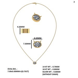 Joyería de Diamantes Cultivados en Laboratorio, Colgante de Plata Fina, Diseño Elegante, Perfecto para Uso Diario, Ocasiones Especiales y Joyería de Lujo - Product Image 5