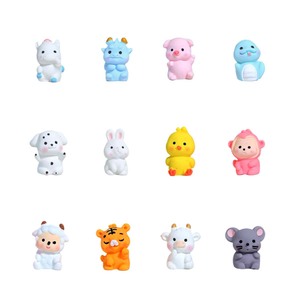 Lanshuo Resin Zodiac Animal Figurines <b>Miniature</b> 3D DIY Keychain Craft Supplies - Product Image 5