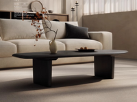 Table basse noire, salon, petit appartement nordique, table basse minimaliste moderne