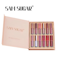 Lot de 12 gloss liquides hydratants et non collants, fini mat velours longue tenue, sans cruauté animale, pour maquillage des lèvres, vente en gros