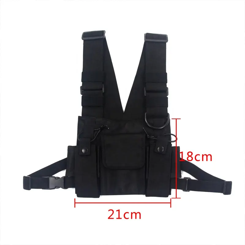 Unisex Tactical Chest Bag Streetwear Functional Chest Rig Bags Fashion Multifunction Cool Vest Hip Hop Bag Chest Pack Kanye West