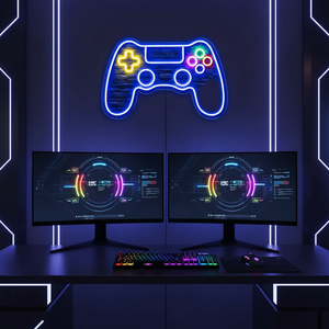 アクリルネオンLEDサイン カスタマイズ可能なサイズと色 男の子やティーンの寝室のゲーム装飾に最適なゲーマーギフト ネオンライト - Product Image 1