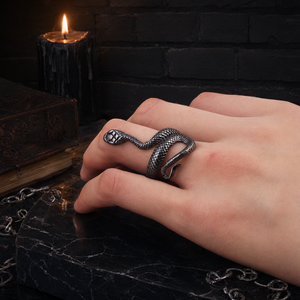 Creative Gothic Snake Open <b>Ring</b> <b>Stainless</b> <b>Steel</b> Punk Vintage Adjustable Jewelry - Product Image 3