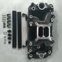 Collecteur d'admission à double plan en aluminium noir EFI pour Chevy V8, 7.0L/427 7.4L/454 6.6L/402 avec kits de rampe de carburant
