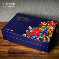 Humidor à cigares en bois Lubinski pour 50 cigares avec hygromètre et humidificateur, boîte de rangement en bois de cèdre résistante à l'humidité, cadeau pour homme