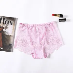 VK104-Lace内衣，无痕，棉花，女士内裤