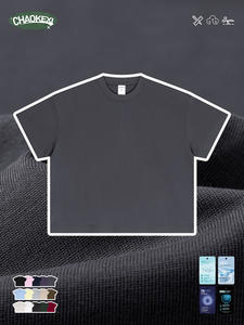 T-shirt unisexe à manches courtes et col rond, coupe ample, en coton 100% de haute qualité, 255 g/m², Sebanda - Product Image 6