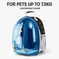 Tas Ransel Pengangkut Kucing Kapsul Luar Angkasa dengan Jendela Transparan Kubah Gelembung untuk Kucing dan Anak Kucing, Pemandangan Panorama, Ventilasi Udara, 7.5kg