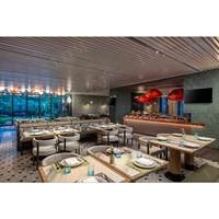 Canapé de restaurant moderne rembourré en gros, pour café, hôtel, centre commercial, cadre en bois massif, coussin haute densité