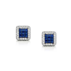 Gioielli di Moda all'Ingrosso, Orecchini a Perno con Zaffiro Blu, Gioielli con Zaffiro e Acquamarina - Product Image 3
