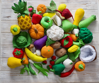 Jouets alimentaires en feutre Montessori faits à la main pour l'éducation des tout-petits, en forme de radis, pour le jeu en cuisine des enfants