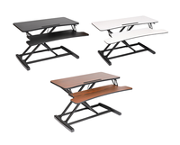Hauteur réglable bureau à domicile Table debout 32 pouces avec plateau de clavier amovible bureau postes de travail convertisseur élévateur