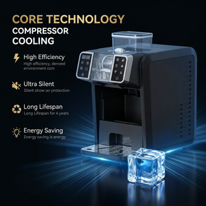 Machine à glaçons <span class=keywords><strong>électrique</strong></span> HONEYICE pour la maison et l'hôtel, à économie d'énergie, <span class=keywords><strong>avec</strong></span> fonction smoothie 2-en-1, pour cuisine, bar, petit café - Product Image 5