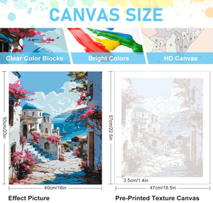 Kit <span class=keywords><strong>de</strong></span> Pintura por Números DIY <span class=keywords><strong>de</strong></span> Flores <span class=keywords><strong>de</strong></span> Río <span class=keywords><strong>de</strong></span> Montaña para Adultos, Decoración Moderna para Pared, Pintura Digital sobre Lienzo - Product Image 5