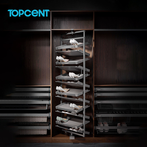 Topcent vente en gros de haute qualité fermeture en douceur 360 étagère à chaussures rotative pour le stockage de garde-robe - Product Image 2