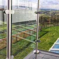 Rampe en verre en acier inoxydable, balustrade en verre trempé pour balcon, escalier, terrasse, main courante extérieure