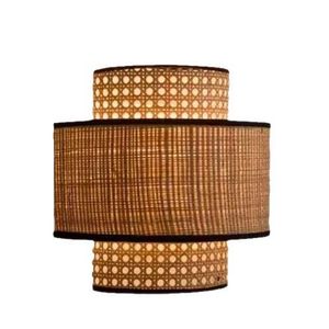 Japanese Style Rattan Wall <b>Lamp</b> Led Light E27 Bulb Base For Bedroom Living Room Hallway Entryway <b>Study</b> Guesthouse Bedside - Product Image 3
