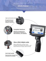 Haute qualité 12.7mm Handjet automatique imprimante à jet d'encre pistolet date d'expiration codage QR code à barres pour les matériaux Flex et Egg