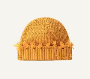 Wholesale Solid Color Unisex Winter <b>Hats</b> <b>for</b> Men Custom Knitted Beanies <b>Hats</b> Distressed Beanies - Product Image 4