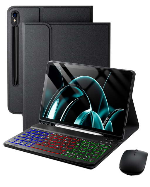 ODM Detachable  Keyboard Tablet Case With Pencil Holder Folio Stand Clavier for Samsung S9/S9FE/S10 FE Tablettes Cover
