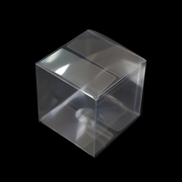 Boîte de rangement en plastique jetable PET de qualité alimentaire personnalisable 120x120x120mm, boîte d'emballage pliable pour gâteaux 0,35MM