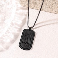 Colgante de Acero Inoxidable con Diseño Islámico Árabe Musulmán, Alá, Ayatul Kursi, Corán, Joyería de Moda, Collares, Venta al por Mayor, Regalo de Eid
