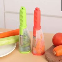 Groenteschiller met opvangbak, aardappel- en wortelsnijder, keukenfruit schiller, roestvrijstalen snijder, schilmes, keukengadgets