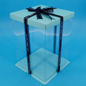 Scatola Quadrata Blu Trasparente per Torte e Fiori, <span class=keywords><strong>30</strong></span> Misure, Alta Qualità, Produzione Yiwu - Product Image 2