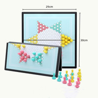 Jeu d'échecs en plastique prêt à expédier, portable, pliable, magnétique, en ABS, avec pièces de jeu, boîte pour enfants, conforme EN71