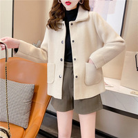 Fashion Lady Rundhals ausschnitt Langarm Custom Fit Open Chest Loose Overs ize Sweater Coat