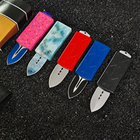 Couteau de poche tactique EDC de haute qualité en acier D2 avec revêtement céramique, mini couteau portable, Dessert Warrior Donut, manche en aluminium