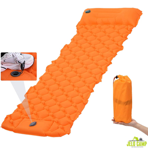 Materasso ad aria gonfiabile da campeggio ultraleggero portatile con pompa a pedale incorporata e cuscini tappetini per dormire autogonfiabili all'aperto - Product Image 1