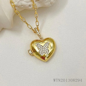 Collar Chapado en Oro de 18k con Corazón de Durazno para Mujer, Mamá - Product Image 6