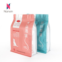 Emballage personnalisé pour aliments pour chiens, recyclable, taille personnalisée, fond carré, fermeture éclair supérieure, résistant à l'humidité, imprimé en gravure, sac en BOPP mat