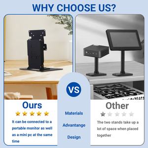 <span class=keywords><strong>Support</strong></span> d'écran en métal noir Wearson VESA 75x75 100x100, <span class=keywords><strong>support</strong></span> de bureau pour écran tactile LCD <span class=keywords><strong>24</strong></span> <span class=keywords><strong>pouces</strong></span> et <span class=keywords><strong>PC</strong></span> tout-en-un - Product Image 6