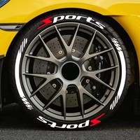 Deportes decorativos rayas 3D letra PVC goma coche motocicleta neumático rueda llanta pegatinas