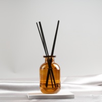 Diffuseur de parfum en verre ambré violet de 100 ml avec bouchon, pour huiles essentielles et peintures aromatiques