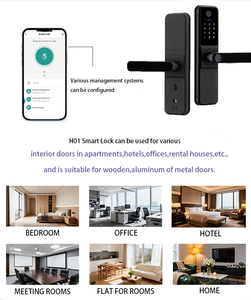 Serratura Intelligente Biometrica con Impronta Digitale, Codice Password e Scheda Chiave Anti-spionaggio per Hotel e Casa - Product Image 4