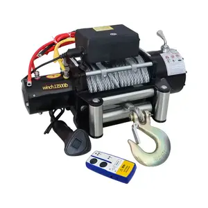 Custom 4X4 Lier 12V Elektrische Lier Auto Elektrische Lier Met Synthetische Touw