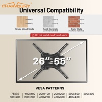 Support mural universel pour téléviseur, bras articulé inclinable et pivotant à mouvement complet, support en acier extensible pour écran LCD LED de 17 à 55 pouces