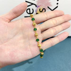 Bracelet de perles plaqué or 24 carats JXX Fashion, bracelet tennis avec breloque pour femme, classique et religieux, idéal pour mariage et fête - Product Image 2