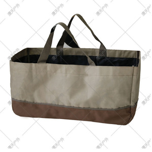 Khaki Coffee Logging Bag 600D Oxford Cloth Waterproof Firewood Transport Tool Bag Outdoor Use - Product Image 2