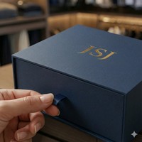 Boîte cadeau carrée rigide haut de gamme en carton avec logo personnalisé pour l'emballage de produits de luxe et l'étui de marque professionnel